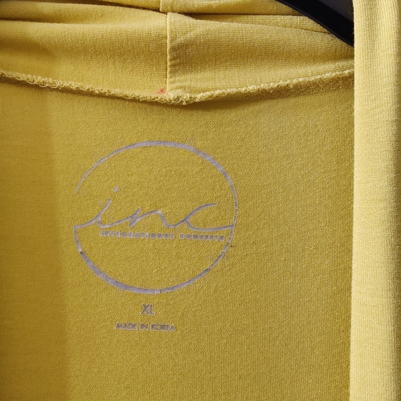 𝅺I.N.C International Concepts Yellow Open Cardigan XL Pre Owned - Picture 4 of 6